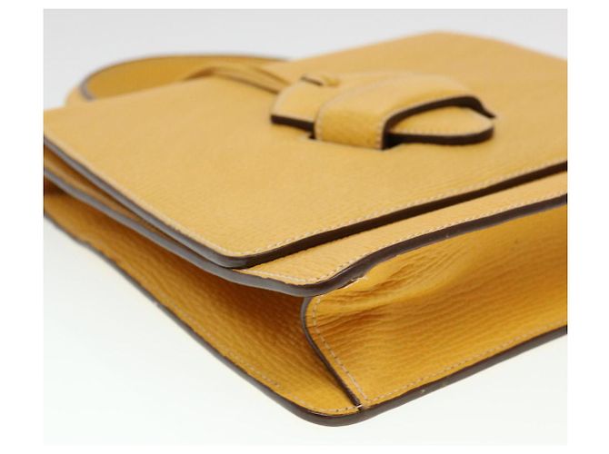 Borsa a mano LOEWE Barcelona in pelle 2modo Yellow Auth am4030 Giallo - vista 14