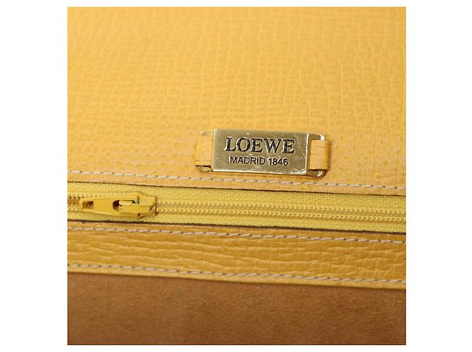 Borsa a mano LOEWE Barcelona in pelle 2modo Yellow Auth am4030 Giallo - vista 19