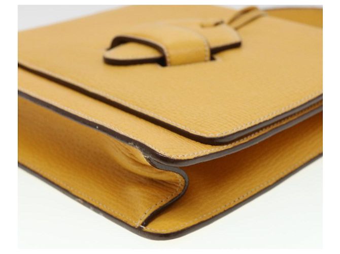 Borsa a mano LOEWE Barcelona in pelle 2modo Yellow Auth am4030 Giallo - vista 9