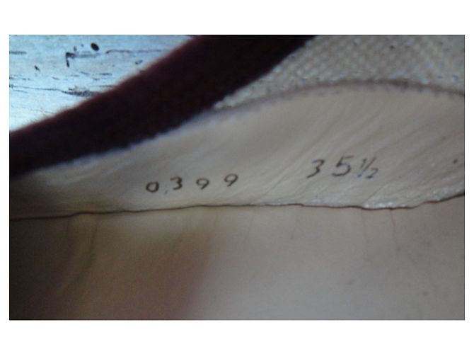 Décolleté Miu Miu nylon beige rosso scuro 35,5 Bordò - vista 7