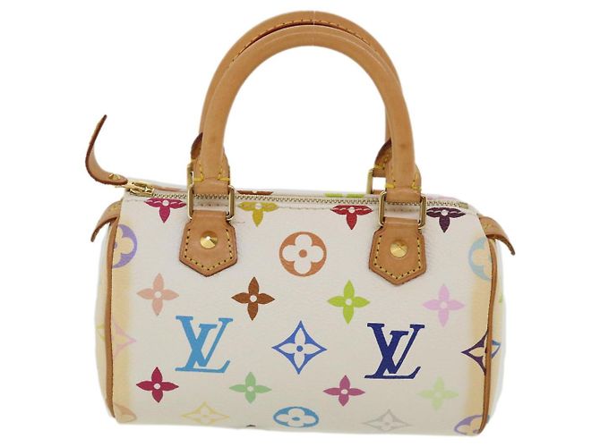 Louis Vuitton Monogram Multicolor Mini Speedy Hand Bag White M92645 Blanc Multicolore - vue 13