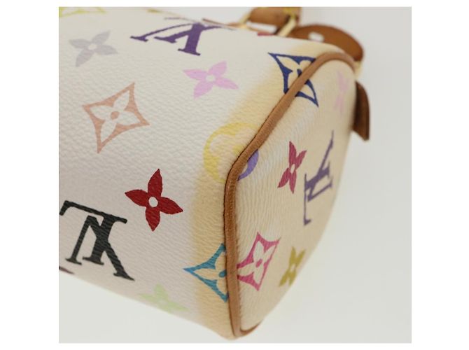 Louis Vuitton Monogram Multicolor Mini Speedy Hand Bag White M92645 Blanc Multicolore - vue 16