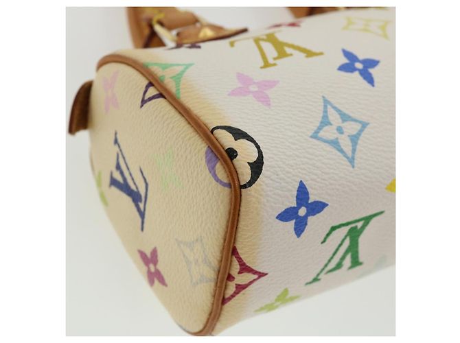 Louis Vuitton Monogram Multicolor Mini Speedy Hand Bag White M92645 Blanc Multicolore - vue 17
