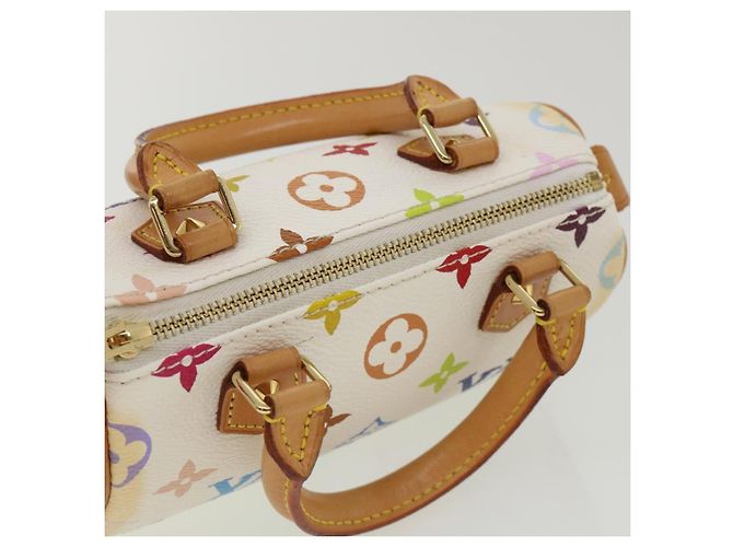 Louis Vuitton Monogram Multicolor Mini Speedy Hand Bag White M92645 Blanc Multicolore - vue 7