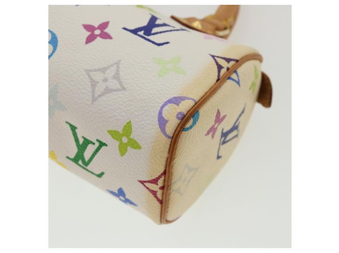 Louis Vuitton Monogram Multicolor Mini Speedy Hand Bag White M92645 Blanc Multicolore - vue 9