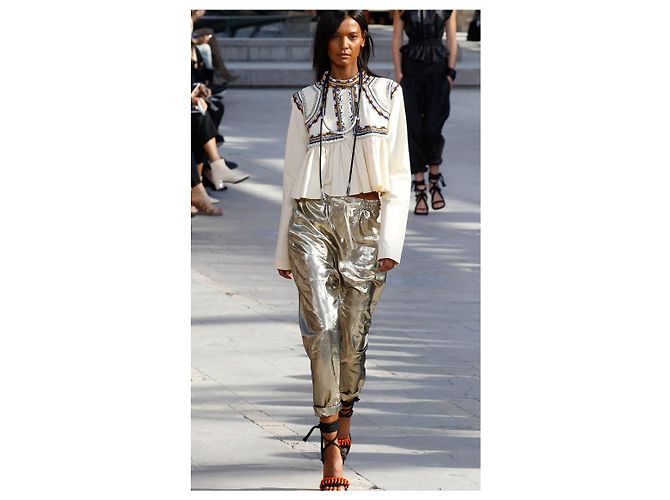 Calça harém dourada Isabel Marant - vista 4