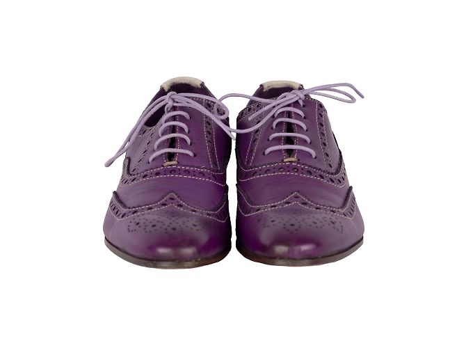 Scarpe allacciate brogue in pelle Paul Smith Porpora - vista 2