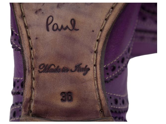 Scarpe allacciate brogue in pelle Paul Smith Porpora - vista 5