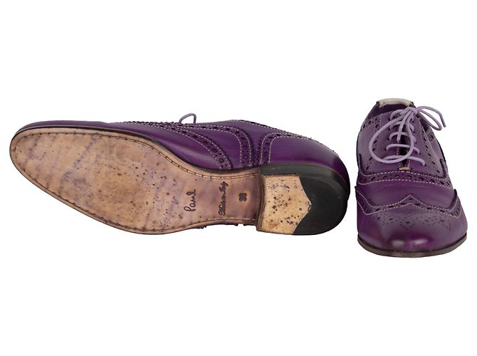 Scarpe allacciate brogue in pelle Paul Smith Porpora - vista 7