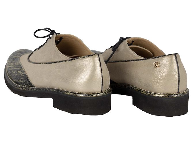 Timeless Scarpe Oxford stringate luccicanti bicolore Chanel Multicolore - vista 3