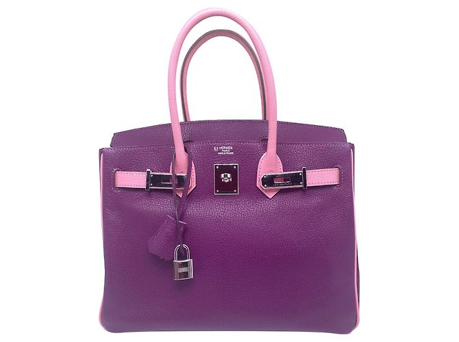 Hermès Bolso HERMES BIRKIN 30 HSS Púrpura - vista 3
