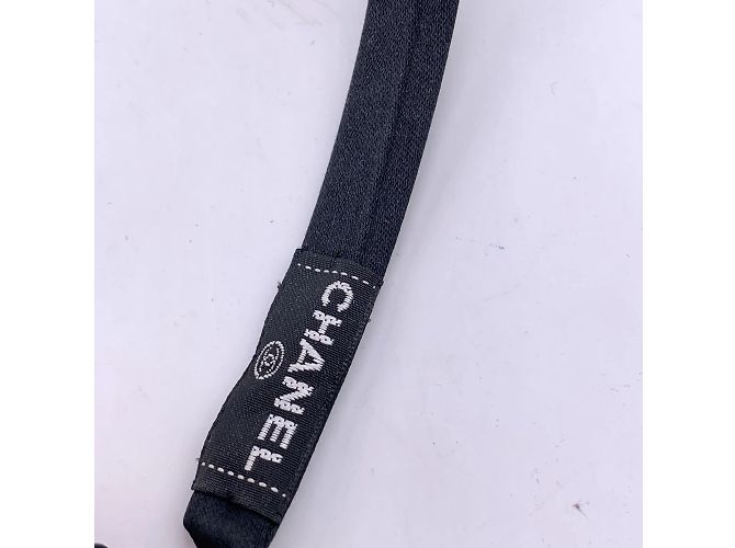 Chanel Accessorio per capelli con fascia in seta nera vintage Nero - vista 4