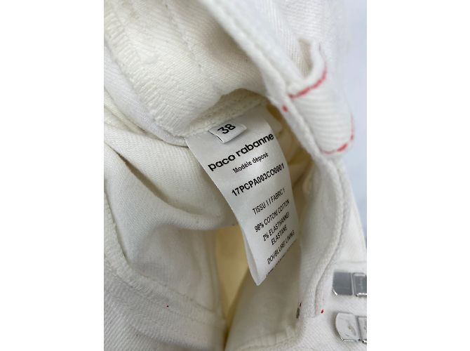 Jeans Paco Rabanne T.FR 38 Algodón Blanco - vista 4