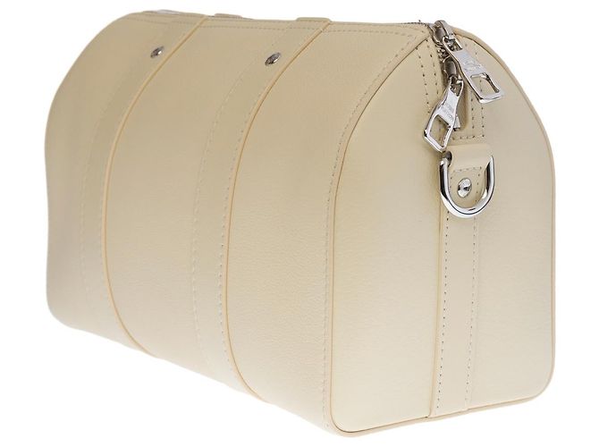 LOUIS VUITTON Keepall bag in Beige Leather - 100102 - view 5