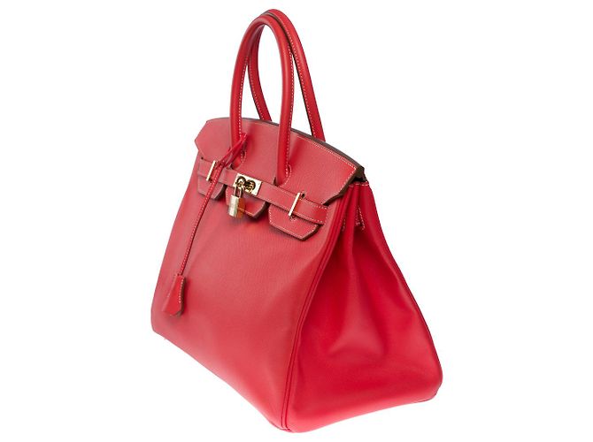 Hermès Borsa Hermes Birkin 35 in Pelle Rosa - 100957 - vista 3