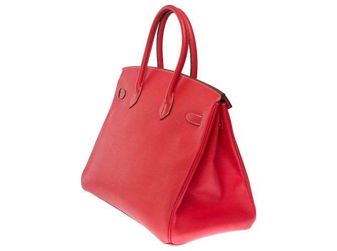Hermès Borsa Hermes Birkin 35 in Pelle Rosa - 100957 - vista 4