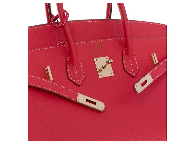 Hermès Borsa Hermes Birkin 35 in Pelle Rosa - 100957 - vista 5