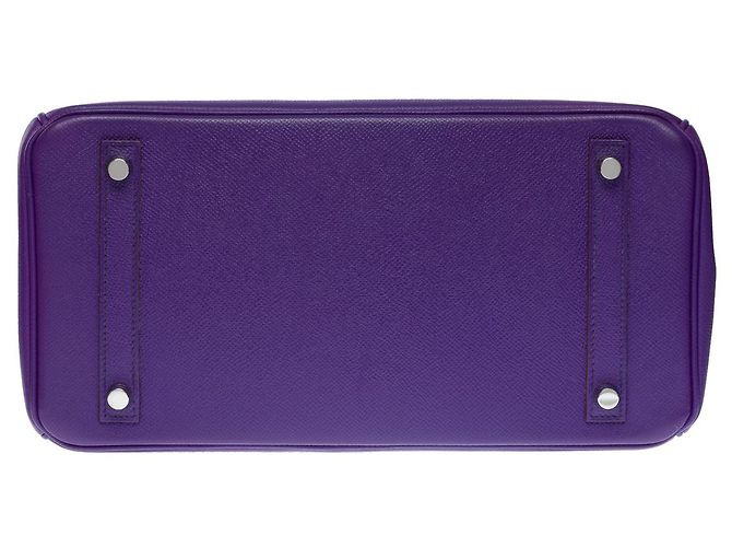 Hermès Borsa Hermes Birkin 30 in Pelle Viola - 100935 Porpora - vista 10