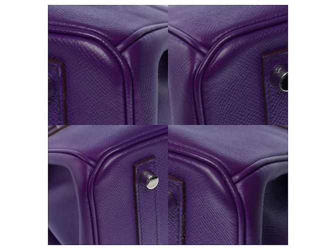 Hermès Borsa Hermes Birkin 30 in Pelle Viola - 100935 Porpora - vista 11