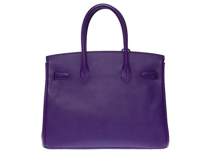 Hermès Borsa Hermes Birkin 30 in Pelle Viola - 100935 Porpora - vista 3