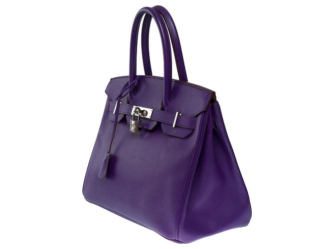 Hermès Borsa Hermes Birkin 30 in Pelle Viola - 100935 Porpora - vista 4