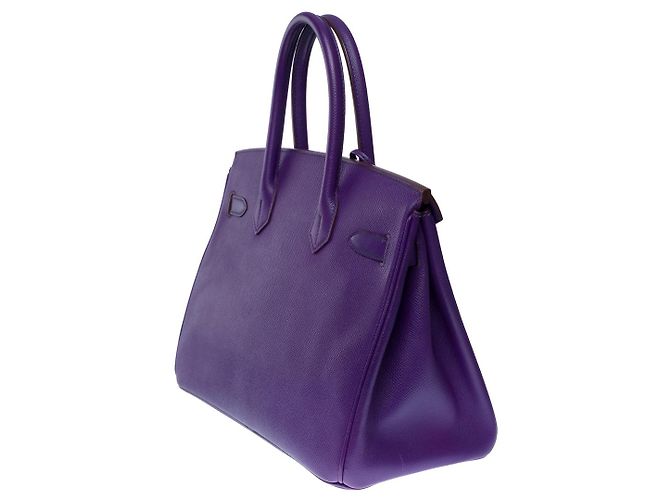 Hermès Borsa Hermes Birkin 30 in Pelle Viola - 100935 Porpora - vista 5