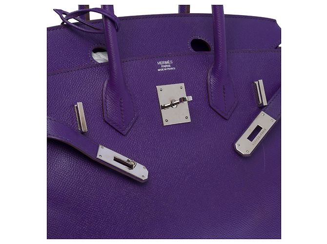 Hermès Borsa Hermes Birkin 30 in Pelle Viola - 100935 Porpora - vista 6