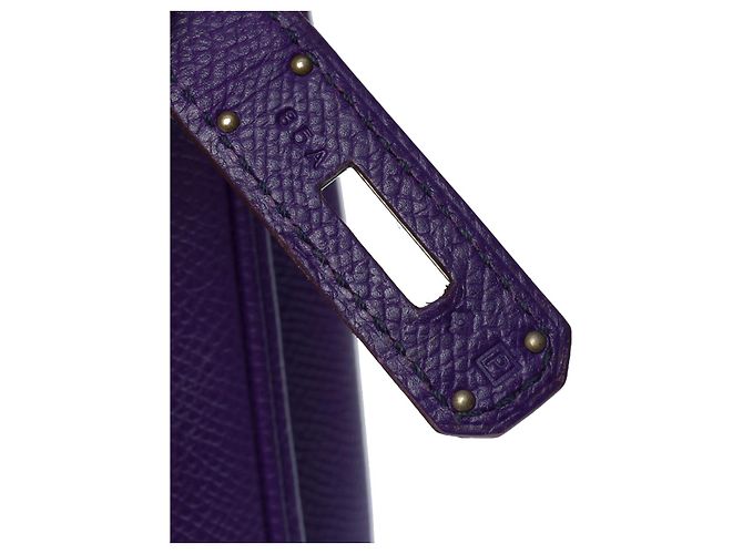 Hermès Borsa Hermes Birkin 30 in Pelle Viola - 100935 Porpora - vista 7