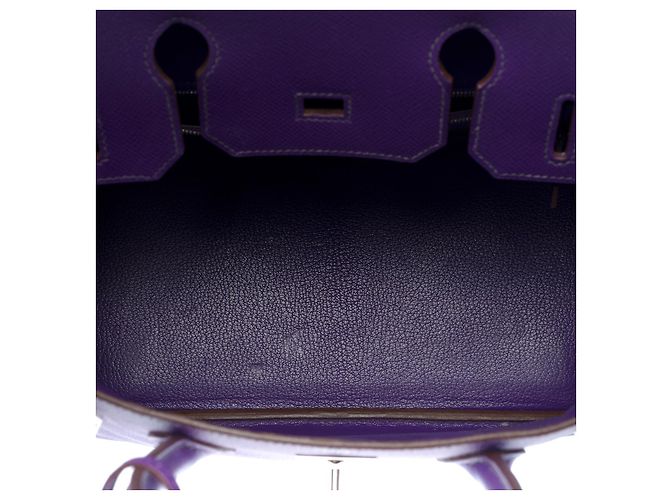 Hermès Borsa Hermes Birkin 30 in Pelle Viola - 100935 Porpora - vista 8