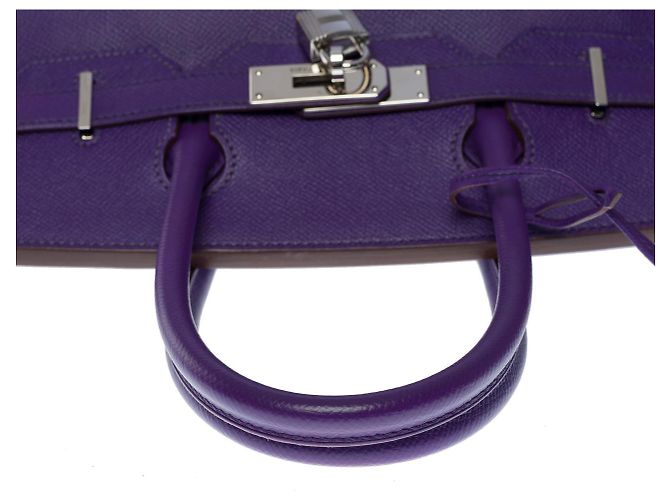 Hermès Borsa Hermes Birkin 30 in Pelle Viola - 100935 Porpora - vista 9