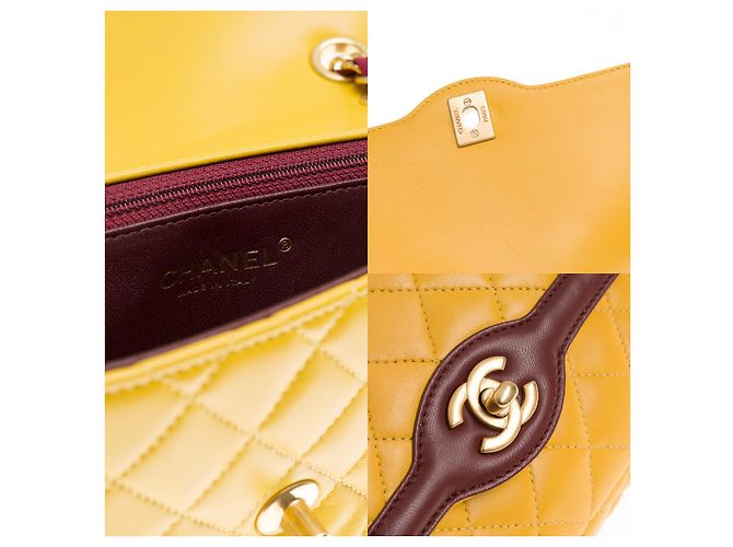 Diana Sac Chanel Timeless/Classico in Pelle Gialla - 100171 Giallo - vista 5