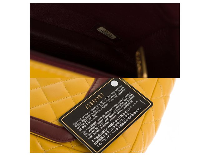 Diana Sac Chanel Timeless/Classico in Pelle Gialla - 100171 Giallo - vista 6