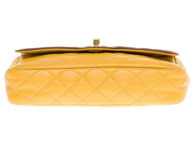Diana Sac Chanel Timeless/Classico in Pelle Gialla - 100171 Giallo - vista 9