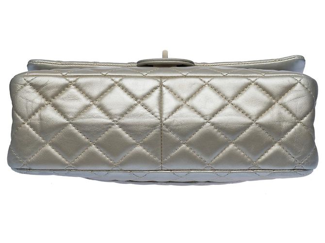 Mademoiselle Chanel Tasche 2.55 aus silbernem Leder - 100179 - Ansicht 9