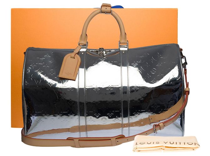 Borsa Keepall LOUIS VUITTON in pelle argento - 100226 Silber - Ansicht 10