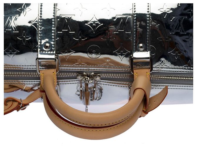 Borsa Keepall LOUIS VUITTON in pelle argento - 100226 Silber - Ansicht 7