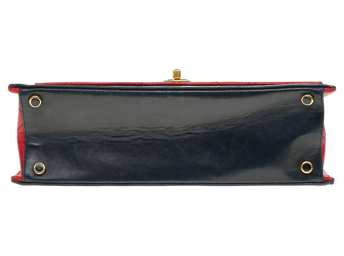 Mademoiselle Chanel BANDOLERA TRAPEZOIDAL DE PIEL MARINO/ROJO-121278018 Roja Azul marino - vista 10