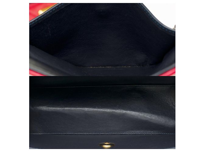 Mademoiselle Chanel BANDOLERA TRAPEZOIDAL DE PIEL MARINO/ROJO-121278018 Roja Azul marino - vista 8