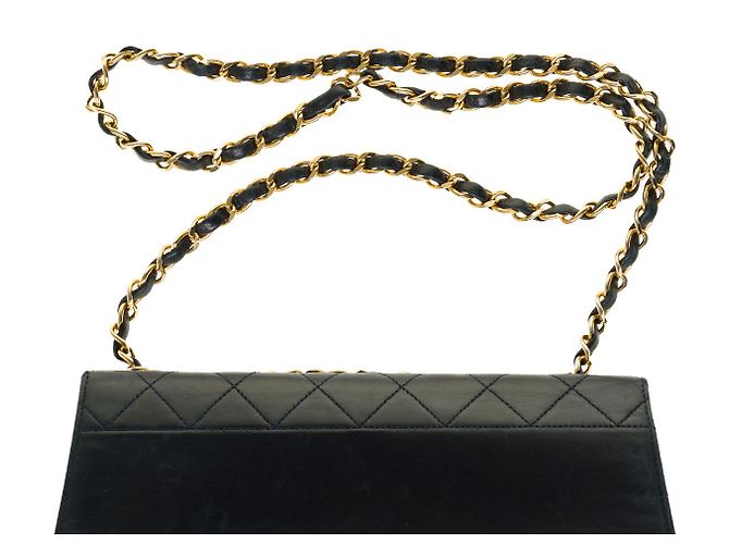 Mademoiselle Chanel BANDOLERA TRAPEZOIDAL DE PIEL MARINO/ROJO-121278018 Roja Azul marino - vista 9