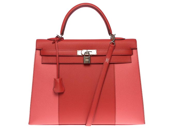 Hermès Hermes Kelly Tasche 35 aus rosafarbenem Leder - 100993 Pink - Ansicht 2