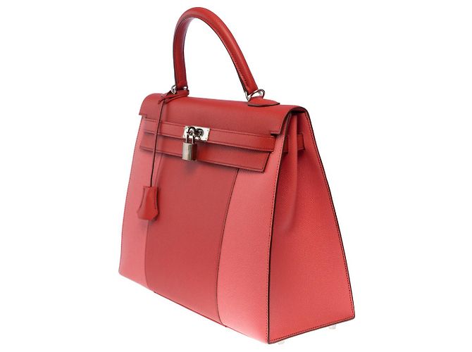Hermès Hermes Kelly Tasche 35 aus rosafarbenem Leder - 100993 Pink - Ansicht 4