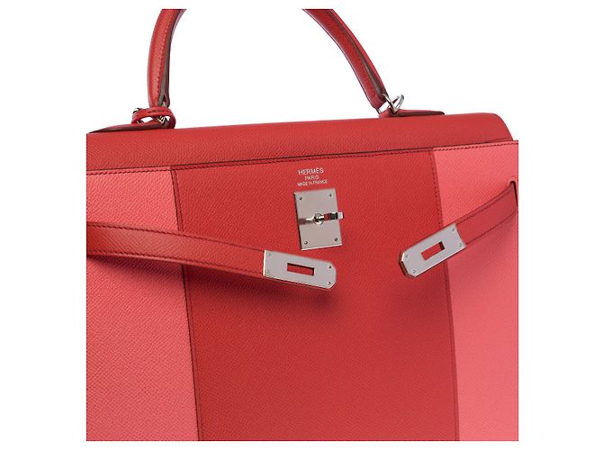 Hermès Hermes Kelly Tasche 35 aus rosafarbenem Leder - 100993 Pink - Ansicht 6