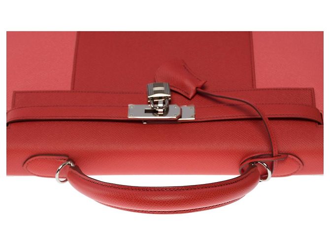 Hermès Hermes Kelly Tasche 35 aus rosafarbenem Leder - 100993 Pink - Ansicht 9