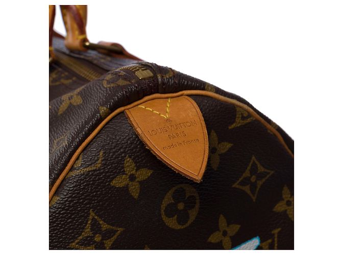 Borsa Speedy LOUIS VUITTON in tela marrone - 1323512590 - vista 5