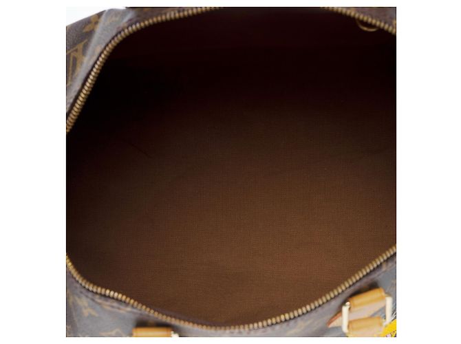 Borsa Speedy LOUIS VUITTON in tela marrone - 1323512590 - vista 7