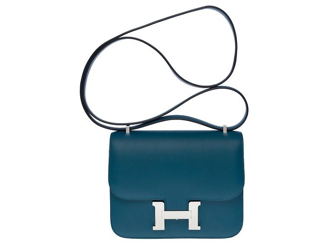 Hermès Borsa HERMES Constance in Pelle Blu - 101015 - vista 2