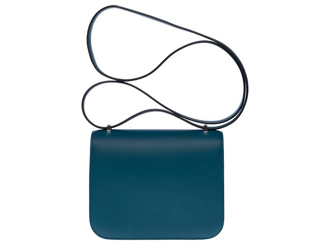 Hermès Borsa HERMES Constance in Pelle Blu - 101015 - vista 3