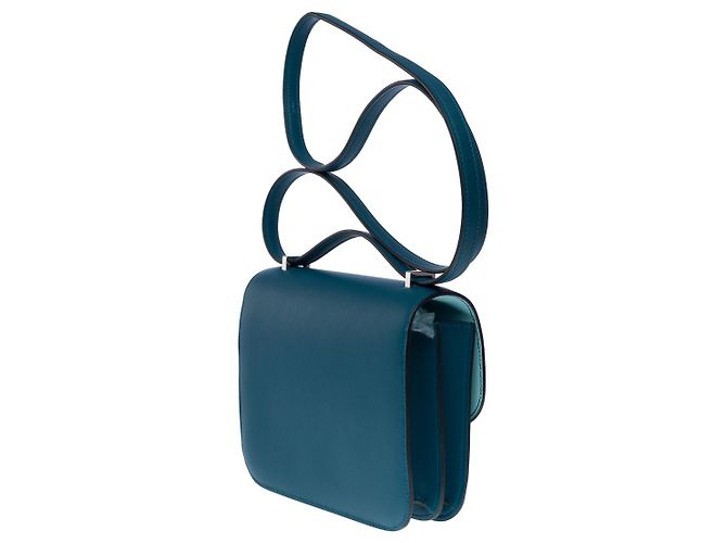 Hermès Borsa HERMES Constance in Pelle Blu - 101015 - vista 5