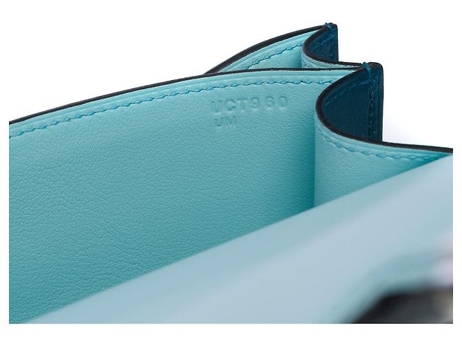 Hermès Borsa HERMES Constance in Pelle Blu - 101015 - vista 7