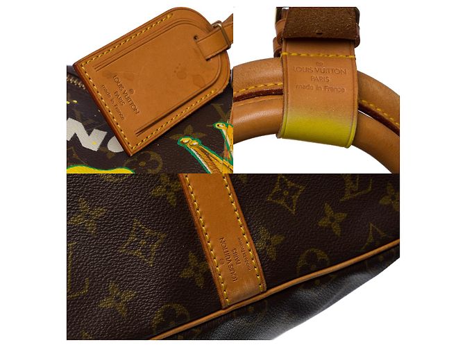 Louis Vuitton Bolsa de viaje de Keepall 55 BANDOLERA PERSONALIZADA "EL REY PELE NUNCA MUERE VS MICKEY"-100929 - vista 5